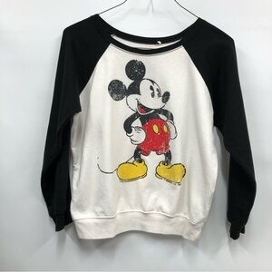 Disney Mickey junior size large 11/13 Raglan Sleeve Retro Sweatshirt